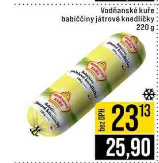 Vodňanské kuře babiččiny játrové knedlíčky 220 g