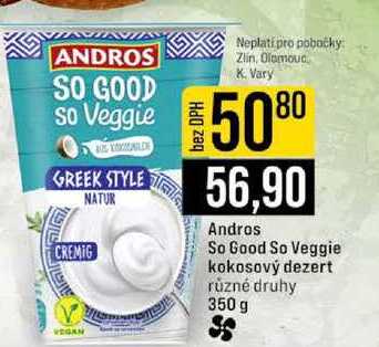 Andros So Good So Veggie kokosový dezert různé druhy 350 g