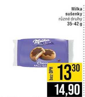 Milka sušenky různé druhy 35-42 g