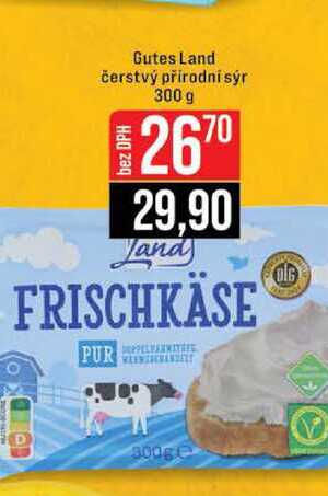 Gutes Land čerstvý přírodní sýr 300 g