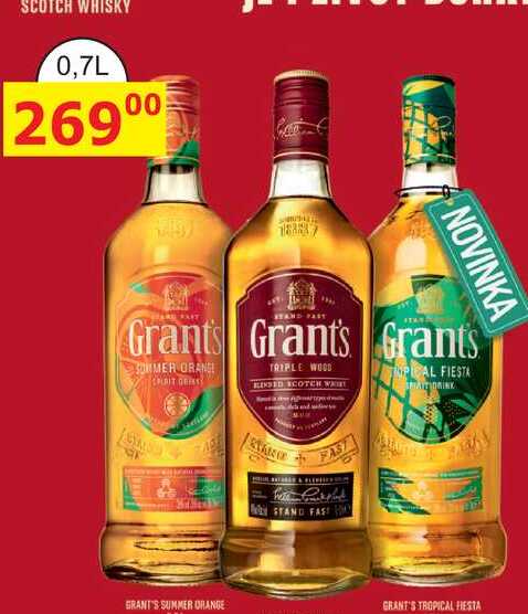 Grant's tropical fiesta whisky 700ml