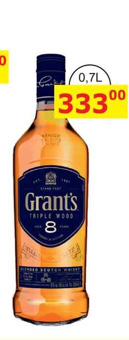 Grant's Triple Wood 8y 0,7l 40%