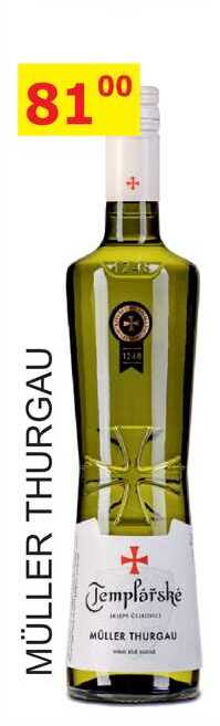 Templářské sklepy Čejkovice 0,75l MÜLLER THURGAU 