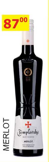 Templářské sklepy Čejkovice 0,75l MERLOT 