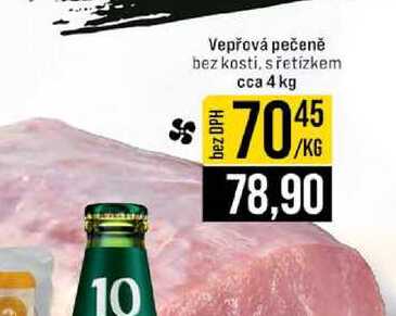 Vepřová pečeně bez kosti, s řetízkem cca 4 kg 1kg