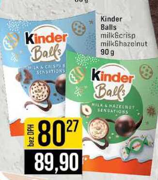 Kinder Balls milk&crisp milkShazelnut 90 g