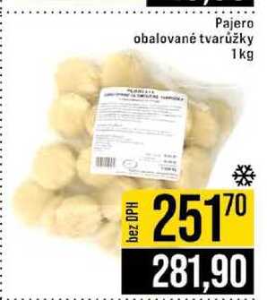 Pajero obalované tvarůžky 1kg