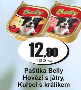Paštika Belly Hovězí s játry, Kuřecí s králíkem 150 g