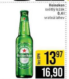 Heineken světlý ležák 0,4l