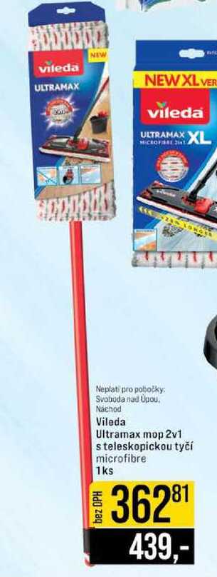 Vileda Ultramax mop 2v1 s teleskopickou tyčí microfibre 1ks 