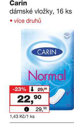 Carin dámské vložky, 16 ks 