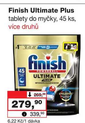 Finish Ultimate Plus tablety do myčky, 45 ks