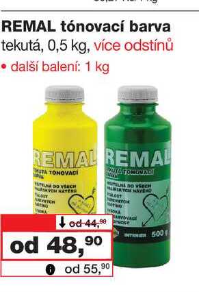 REMAL tónovací barva tekutá, 0,5 kg