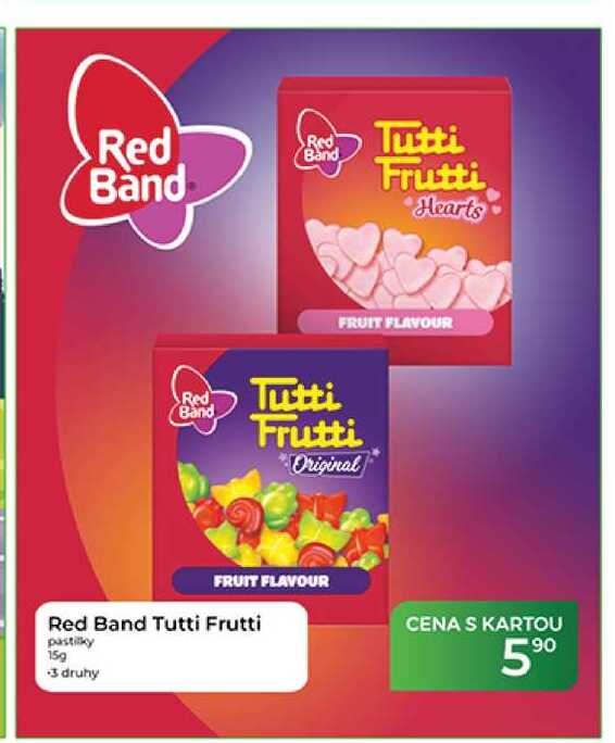 Red Band Tutti Frutti pastilky 15 g