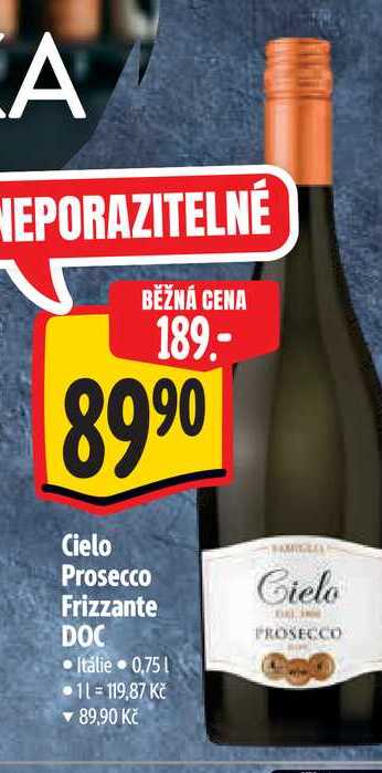 Cielo Prosecco Frizzante DOC 0,75 l