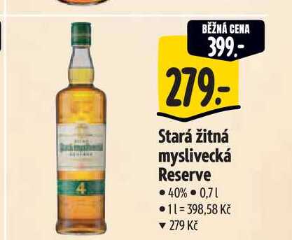   Stará žitná myslivecká reserve 0,7 l
