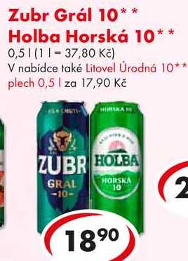 Zubr Grál 10, 0,5 l 