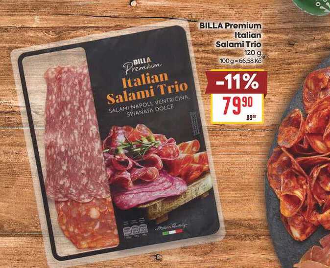 BILLA Premium Italian Salami Trio 120 g
