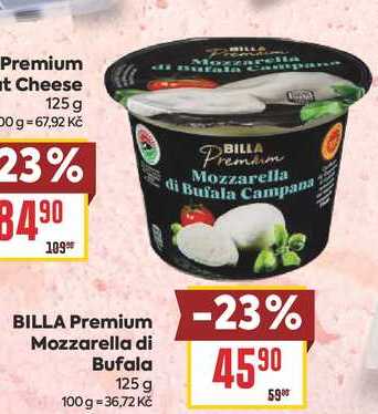 BILLA Premium Mozzarella di Bufala 125 g