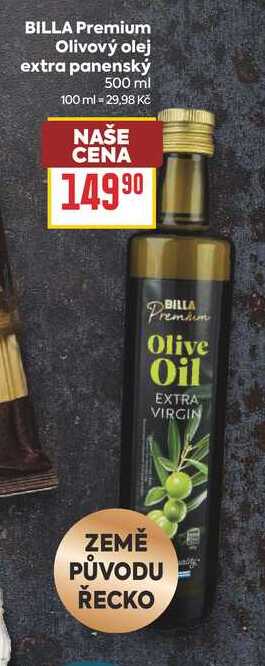 BILLA Premium Olivový olej extra panenský 500 ml