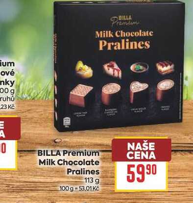 BILLA Premium Milk Chocolate Pralines 113g