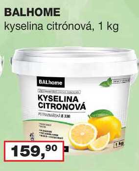 BALHOME kyselina citrónová, 1 kg