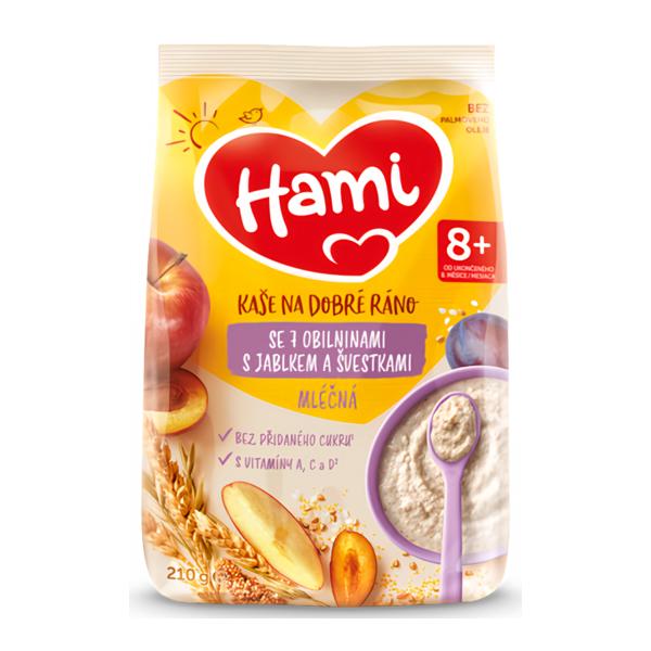 Hami Mléčná kaše se 7 obilninami, Jablkem a švestkami