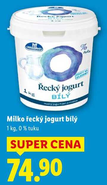 Milko řecký jogurt bílý, 1 kg