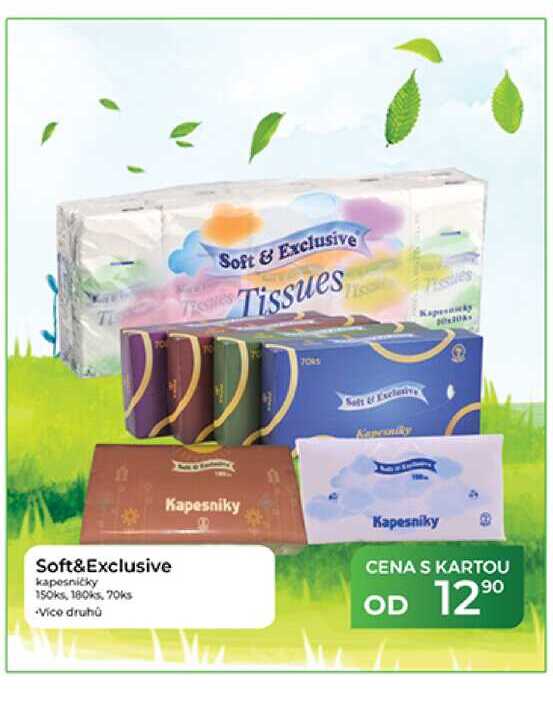 Soft&Exclusive kapesničky 150ks, 180ks, 70ks 