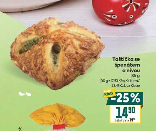 Taštička se špenátem a nivou 85g