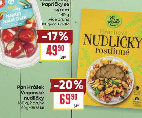 Pan Hrášek Veganské nudličky 180 g