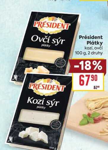 Président Plátky kozí, ovčí 100 g