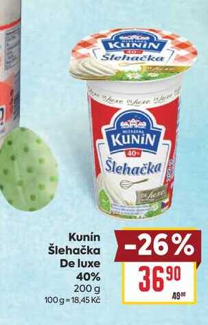 Kunín Šlehačka De luxe 40% 200 g 