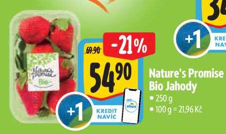 Nature's Promise Bio Jahody, 250 g