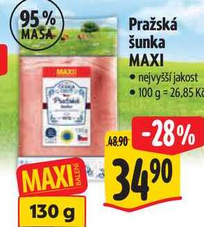 Pražská šunka MAXI, 150 g