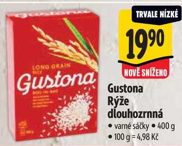 Gustona Rýže dlouhozrnná, 400 g