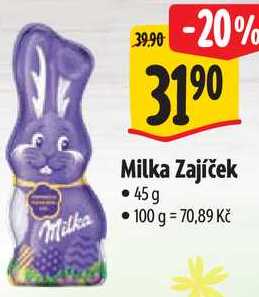 Milka Zajíček, 45 g