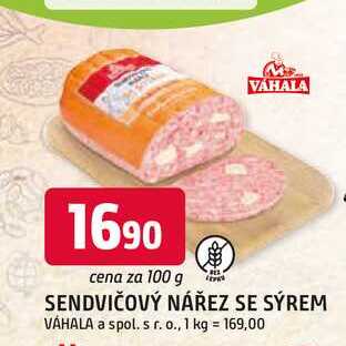 SENDVIČOVÝ NÁŘEZ SE SÝREM 100 g