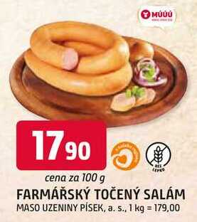 FARMÁŘSKÝ TOČENÝ SALÁM 100g