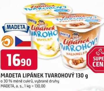 MADETA LIPÁNEK TVAROHOVỲ 130 g 