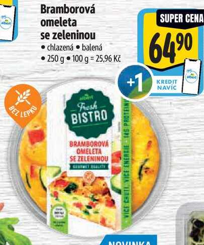 Bramborová omeleta se zeleninou, 250 g