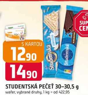STUDENTSKÁ PEČEŤ 30-30,5 g