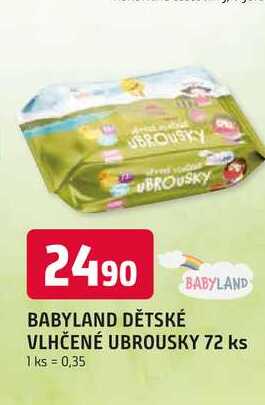 BABYLAND VLHČENÉ UBROUSKY 72 ks