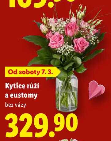 Kytice růží a eustomy