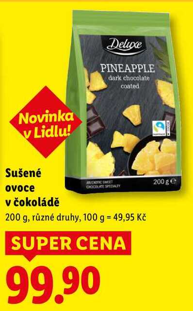 Sušené ovoce v čokoládě, 200 g