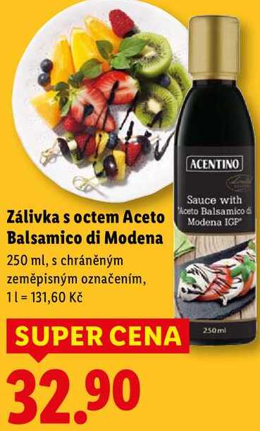 Zálivka s octem Aceto Balsamico di Modena, 250 ml