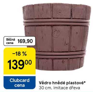 Vědro hnědé plastové