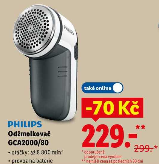 PHILIPS Odžmolkovač GCA2000/80