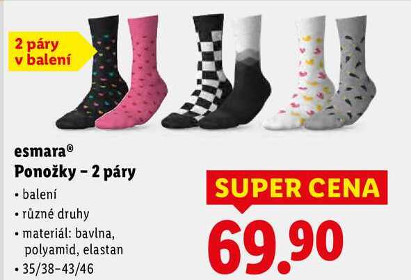 esmara Ponožky - 2 páry