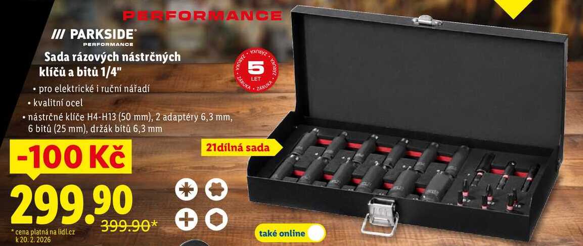 Sada rázových nástrčných klíčů a bitů 1/4" 